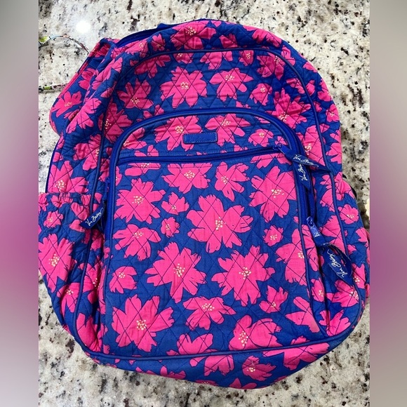 Vera Bradley Handbags - Vera Bradley Women's Signature Cotton Campus Tech Backpack, Art Poppies